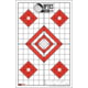 OpticsPlanet Exclusive EZ2C Targets Style 28, Five Diamonds With Grids Target, 25 Pack, Red/Black/White, EZ2CS028