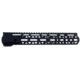 OpticsPlanet Exclusive Moriarti AR-15 12in M-LOK Diamond Cut Slim Profile Free Float Handguard, Black, MA15-US-12-DMD