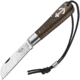 OTTER-Messer 172ML Carbon steel Large Anchor Folder Folding Knife, 3.13in Carbon Steel Blade, Smoked Oak Handle, SS Bolster, Inlay Shield, Smoked, 172 M L