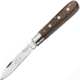 OTTER-Messer 3-Rivet Folder Knife, 3.5in Carbon Steel Blade, Smoked Oak Handle, SS Bolster, Smoked, 169
