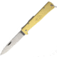 OTTER-Messer Mercator Clip Brass Folding Knife, 3.5 satin finish carbon steel blade, Brass handle, 10-736 RG
