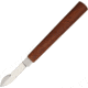OTTER-Messer Scraping &amp; Erasing Knife Fixed Blade Knife, 1.875in, Stainless Steel, Standard Edge, Mirror Polish, Cherry, Wood Handle OTT505