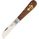 OTTER-Messer Small Anchor Knife Sapeli Wood Folding Knife,2.5in,Carbon Steel,Standard Edge,Sheepsfoot,Satin,Brown,Sapeli Wood Handle, 174