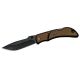 Outdoor Edge Cutlery Chasm Folding Knife,3.3in 8Cr13MoV Stainless Plain Edge Blade,Medium,Brown Handle CHC-33
