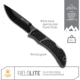 Outdoor Edge Cutlery Field Lite Black Folding Knife, 4.5in Closed, 3.5in Black Oxide 8Cr13MoV Drop Point Blade, Gray GRN Handle, FLK-33C
