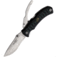 Outdoor Edge Cutlery Flip N Zip Closeout Folding Knife, 4.63in Closed, 8Cr13MoV Drop Point/Gutting Blade, Black/Green Rubberized Kraton Handle, OEFZ20B