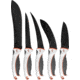 Outdoor Edge Cutlery Ergo Max 6-Piece Professional Grade Processing Knife Set, Black Titanium Coated 5Cr13Mov Blades, Triple Shot w/TPR Handle, EM1