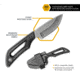 Outdoor Edge Cutlery Pivot Fixed Blade Knives, 2.5in, Cr13Mov SS, Drop Point, Blackstone Rockwell-C Blade, Black Rubberized TPR Handle, PKDP1C