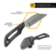 Outdoor Edge Cutlery Pivot Fixed Wharncliffe Fnife, 2.6in, Cr13Mov SS, Blackstone Rockwell-C Blade, Black Rubberized TPR Handle, PKWC-2C