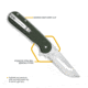 Outdoor Edge Cutlery Outdoor Edge Razor Vx3 3 Fldr Green Micarta Ss Ball Bearings