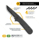 Outdoor Edge Cutlery Outdoor Edge Razor Vx3 3 Folder Black G-10 Ss