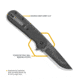 Outdoor Edge Cutlery Razor VX3 Folding Knife, 3in, Black Japanese 420J2 Stainless Blade, Black G10 Handle, VX330AC