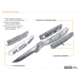 Outdoor Edge Cutlery RAZOR APX 3in Fixed Blade Knife, Titanium Coated Frame w/7 Blades, One Size, APXS306C