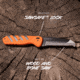 Outdoor Edge Cutlery RAZOR HTX 3.5in Fixed Blade Knife, Grey/Orange, One Size, HTX35B6C