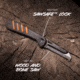 Outdoor Edge Cutlery RAZOR HTX 5in Folding Knife, Gray/Orange, One Size, HTX50Y6C