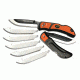 Outdoor Edge Cutlery Razor-Lite EDC Folding Knife,3.5in Japanese 420J2 Blade,Orange Grivory Handle,6 Replacement Blades RLB-30