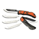 Outdoor Edge Cutlery Razor Lite EDC Folding Knife, 3 in, Japanese 420J2 stainless, Drop Point, Grivory w/ TPR Inserts, Black/Orange Handle, w/ 4 Blades, RLB30-30