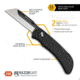 Outdoor Edge Cutlery RazorWork Replaceable Blade Utility Folding Knife, 2.5in, Stainless Steel Plain Edge, Black Handle, Box, RWK25-2