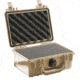 Pelican 1120 Small Waterproof 7.46x4.96x3.33in Carry Case, Desert Tan w/ Foam