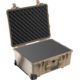 Pelican 1560 Large Crushproof Wheeled Dry Box, 22x18x10.4in, Desert Tan Case 1560 w/ Foam