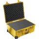 Pelican 1560 Large Crushproof Wheeled Dry Box, 22x18x10.4in, Large Yellow Case 1560 w/ Foam