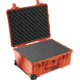 Pelican 1560 Large Crushproof Wheeled Dry Box, 22x18x10.4in, Orange w/Foam