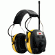 Peltor WorkTunes Hearing Protector With Digital Tuning Yellow/Black,Display 90541-12D
