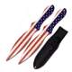 Perfect Point 2 Throwing Knives Set, 3Cr13 Stainless Steel Stainless Steel, USA Flag, PP-116-2A