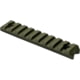 Phase 5 Weapon Systems Inc M-LOK Picatinny Rail Section, 9 Slot, OD Green, MLOKPIC9-ODG