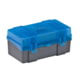 Plano 50 Count Rifle Ammo Case with Hinged Cover, .22-50, Dark Gray/Transparent Blue, PMC122850