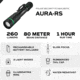 Police Security Flashlights Psf Aura Rs Flashlight White 260 Lum Rechargeable 10460 Bat