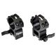 Presma 30mm Quick Release High Profile Scope Rings for Picatinny/Weaver Rails, Black, PRWG040