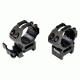 Presma 30mm Quick Release Medium Profile Scope Rings for Picatinny/Weaver Rails, Black, PRWG030