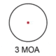 Primary Arms Classic Series 1x25mm Push Button Red Dot Sight w/3 MOA Dot, Black, 810036