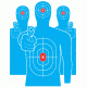 Pro-Shot Pro-Shot 13in x 20in Tactical Target w/ Adhesive Backing, Pack of 6, P3-Tactical, Red/Blue/White, P3-Tactical