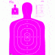 Pro-Shot B27 Silhouette Target-Pro Heavy Paper Targets, 23x35in, Pink/White, 5 Pack, B-27E-PINK-5PK
