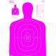 Pro-Shot B27 Silhouette Target-Pro Heavy Paper Targets, 23x35in, Pink/White, 5 Pack, B-27E-PINK-5PK