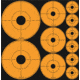 Pro-Shot ASSORTED-DOT Peel &amp; Stick Target Dots Assorted Orange 10 Per Pack