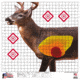 Pro-Shot Deer Sight-in Heavy Paper Targets, 25x25in, Whitetail, Multi-Color, 5 Pack, WDSI-5PK