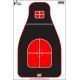 Pro-Shot Splatter Shot 12 x 18 Tactical Precision Target - Red/Black Heavy Tag Paper, Red, Black, White, Pack of 8 TPRS-BLK-8PK
