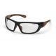 Carhartt Carbondale Safety Glasses, Clear Lens w/ Black/Tan Frame Case of 12 CHB210D
