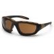 Carhartt Spokane Safety Glasses, Sandstone Bronze Lens w/ Black Frame CHB318D