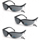 Pyramex V2 Readers Glasses - Gray + 1.5 Lens, Black Frame, Pack of 3