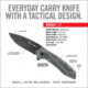 Real Avid RAV-2 Folding Knife, 3.25in, 8Cr13MoV, Black Oxide Drop Point Plain Blade, Blue/Black Aluminum Handle, AVRAV2