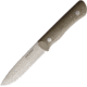 Real Steel Bushcraft III Convex Coyote Knife, 4 satin finish D2 tool steel blade, Coyote tan G10 handle, 3726C