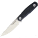 Real Steel Bushcraft Zenith FFG Fixed Blade Knife, 9in Overall, 4.25in Satin 14C28N Sandvik SS Drop Point, Black G10 Handle, Full Flat Grind Blade, Black Kydex Belt Sheath, Black, 3761