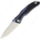 Real Steel E802 Horus Linerlock with and Blue G10 Handle, 3.75in Stonewash 14C28N Sandvik SS Drop Point, G10 Handle, Black, 7432
