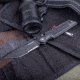 Real Steel Sacra TAC Folding Knife, 3in, Steel, Serrated, Tanto, G10 Handle, Black, 7713B