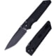 Real Steel Sacra TAC Folding Knife, 3in, Steel, Tanto, G10 Handle, Black, 7712B