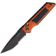 Real Steel Sacra TAC Folding Knife, 3in, Steel, Serrated, Tanto, G10 Handle, Orange, 7713OB